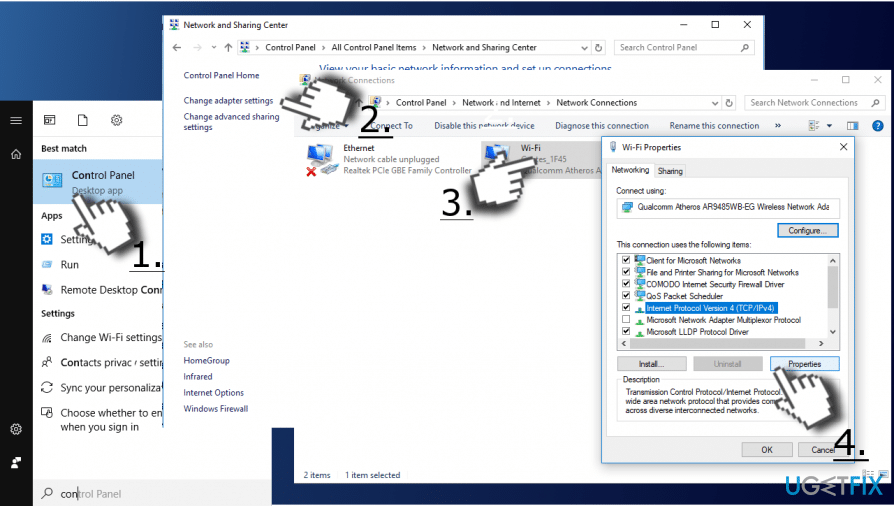 configure dns address