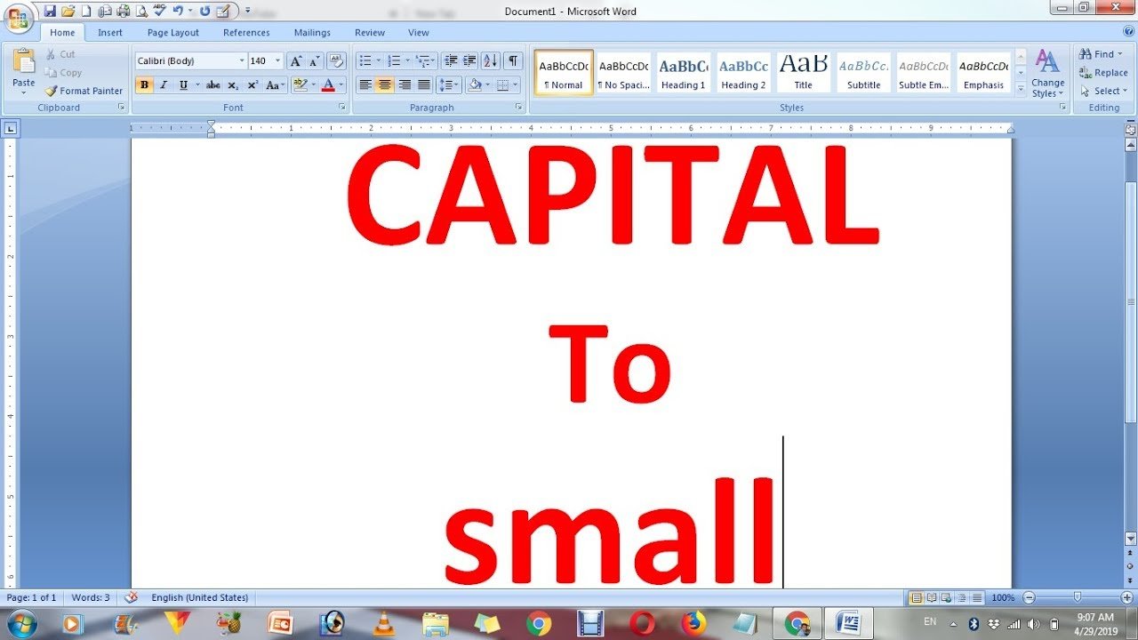 How to Change Text From All Caps to Small Letters